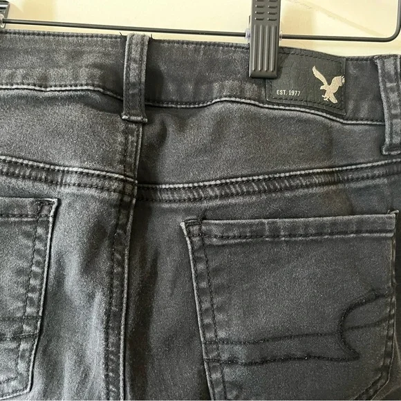 American Eagle Black Stretch Jeggings Women’s Size 0 Long - Picture 4 of 15